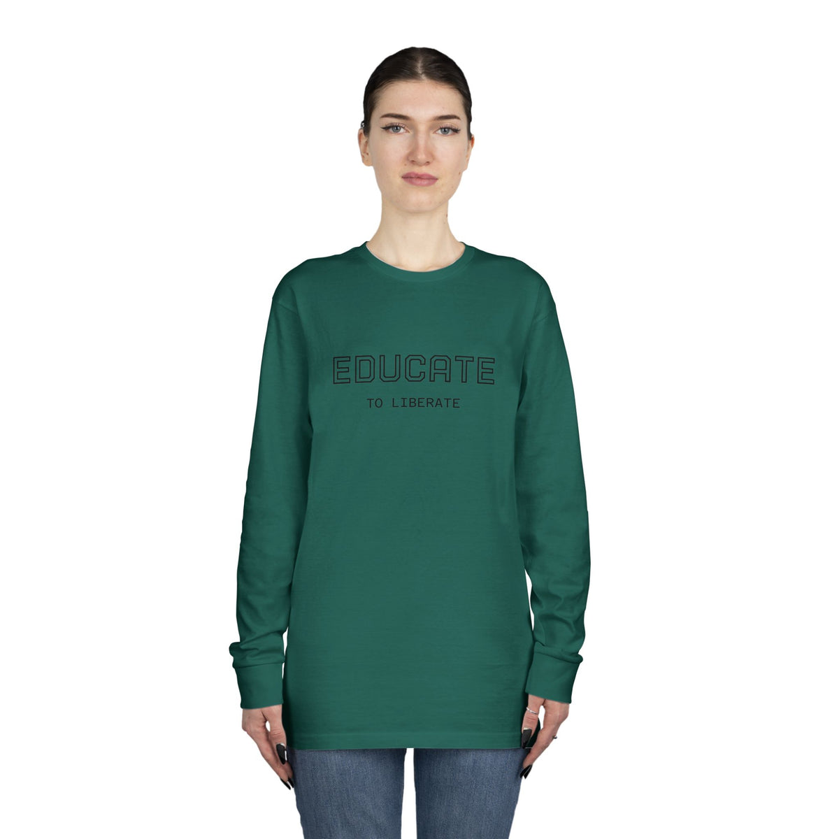 Long Sleeve Tee - Charlie Kirk, Educate to Liberate Design