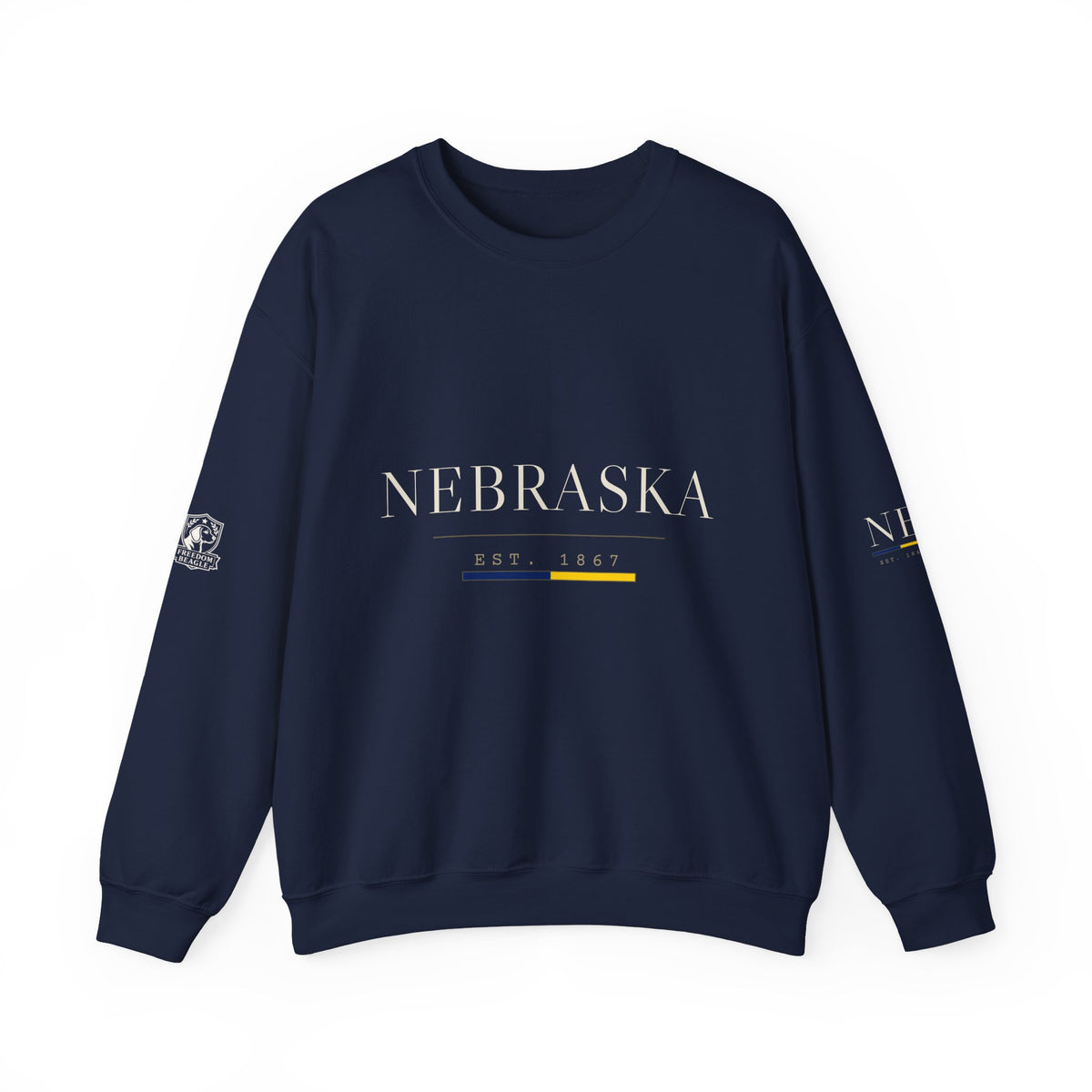 Nebraska — Freedom Beagle State Series Crewneck (Black)
