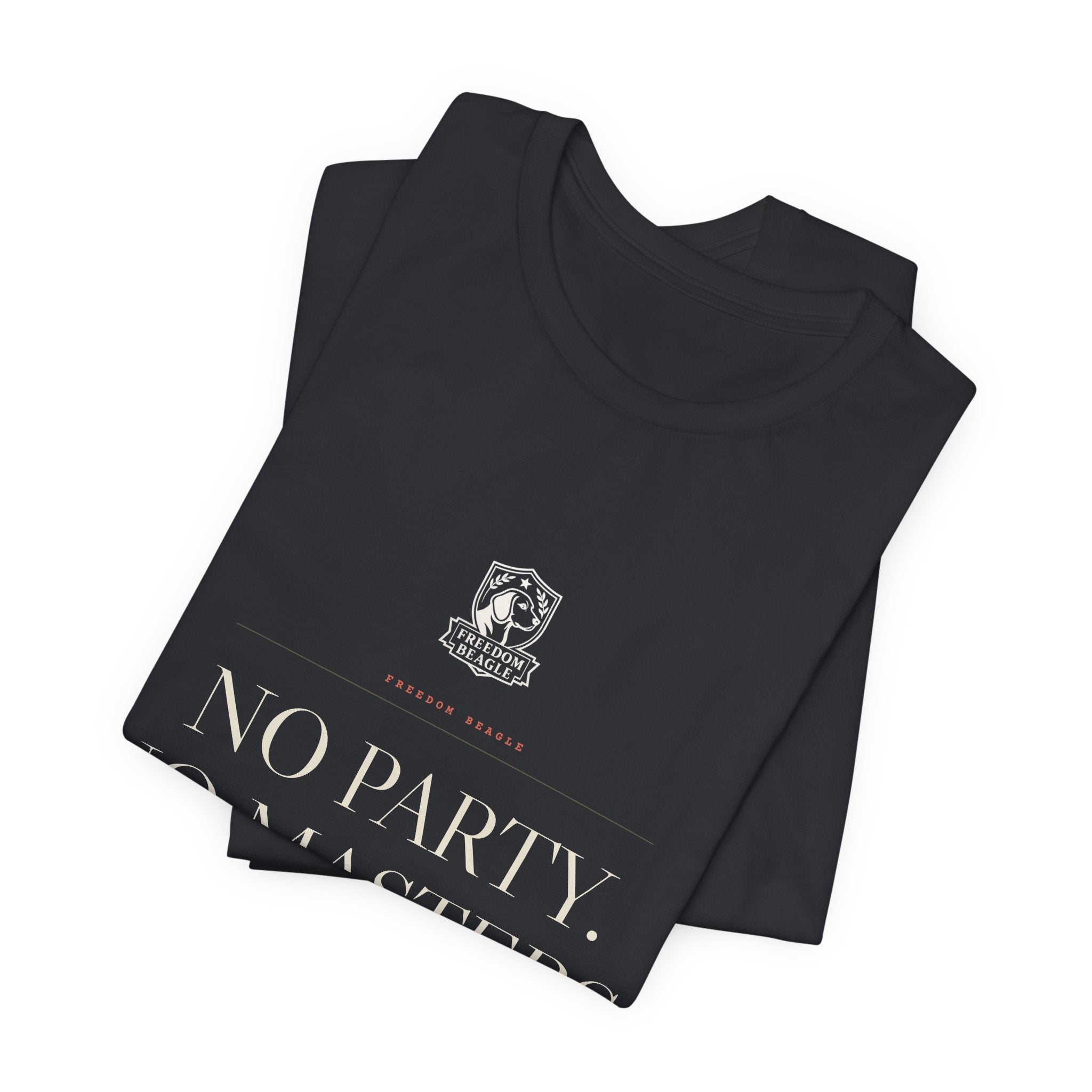 No Party. No Masters. No Leash. — Freedom Beagle Tee
