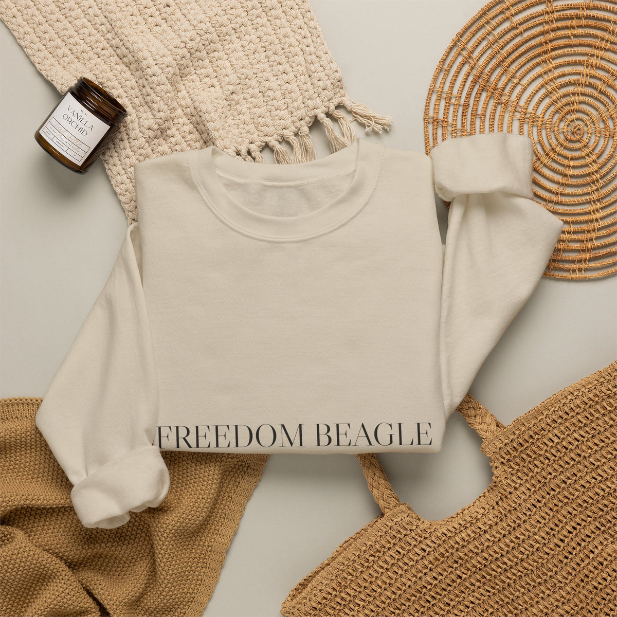 Freedom Beagle Seal Full Kit Crewneck — Est. MMXXVI (Sand)