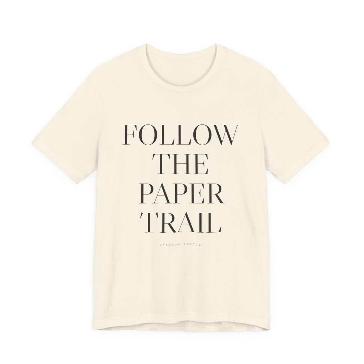 Follow the Paper Trail — Tee (Natural)