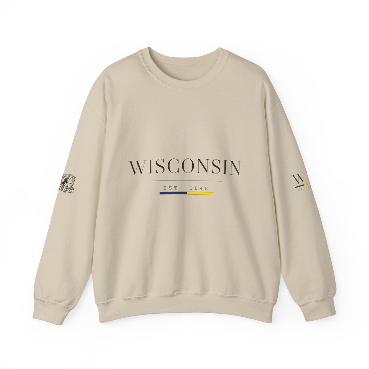 Wisconsin — Freedom Beagle State Series Crewneck (Sand)