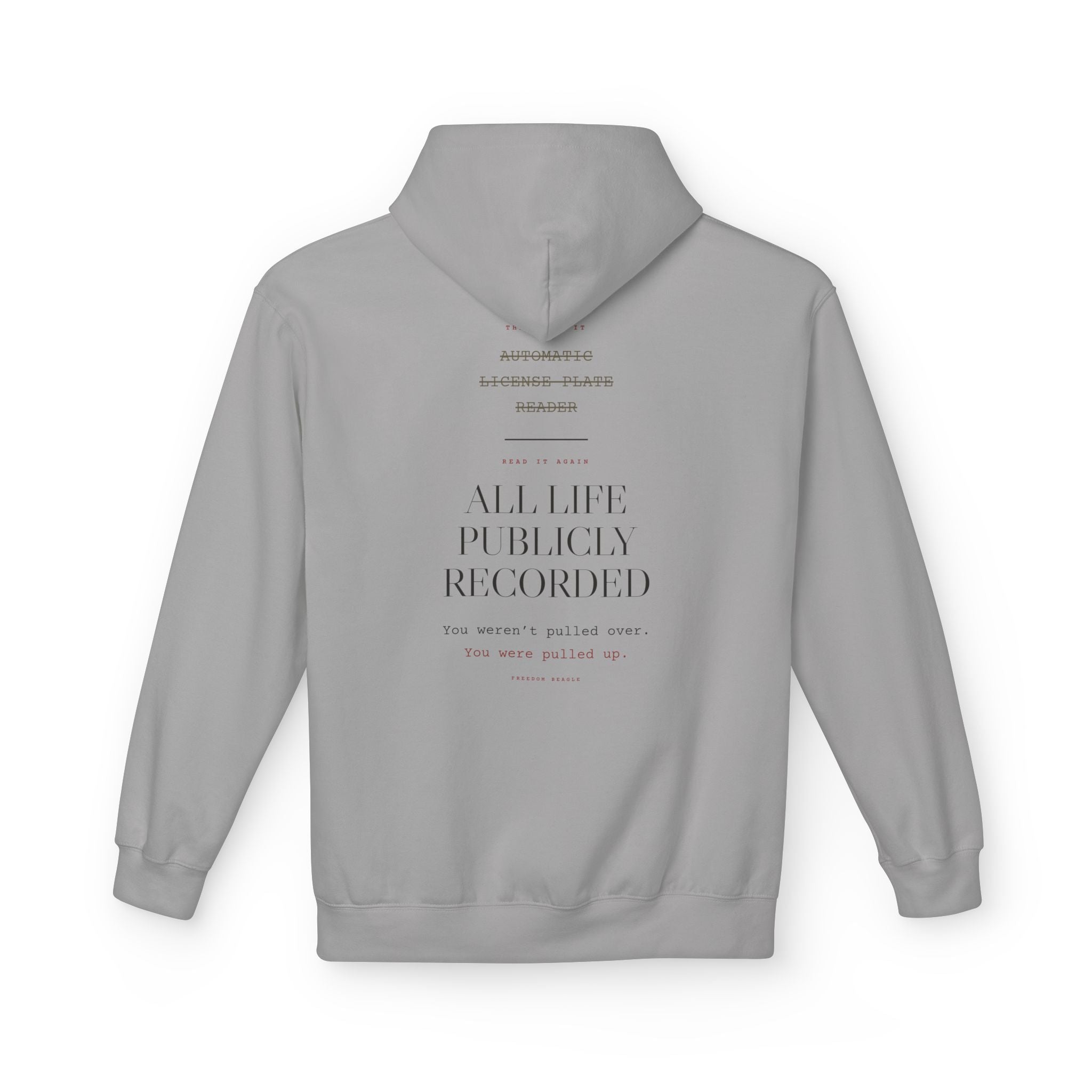 Read It Again — ALPR Hoodie (Cement)