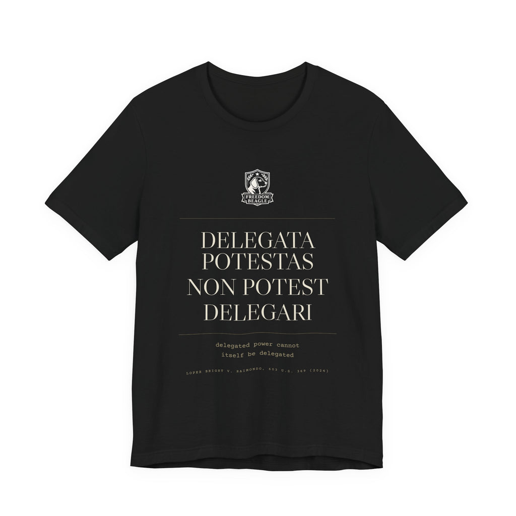 Delegata Potestas Non Potest Delegari — Administrative State Tee (Black)