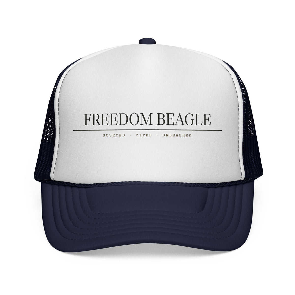 Freedom Beagle — Sourced, Cited, Unleashed Cap (Black)