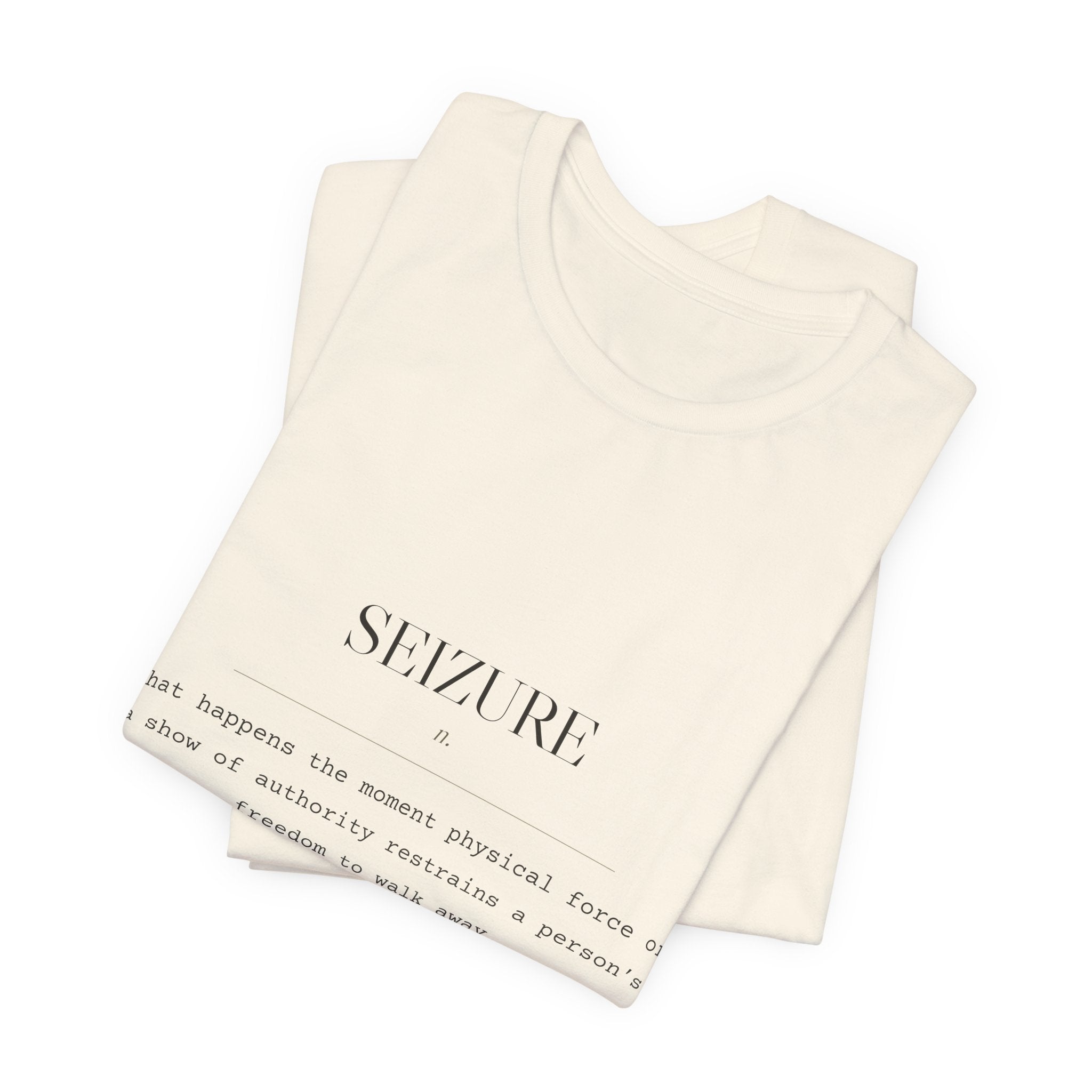 Seizure, n. — Terms of Art Tee (Natural)