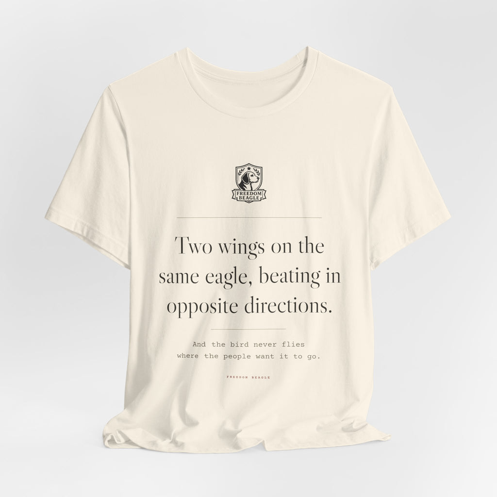 Two Wings on the Same Eagle — Two-Party Critique Tee (Natural)