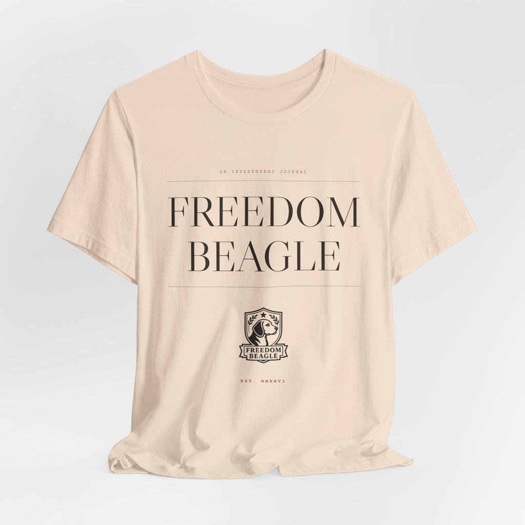 Freedom Beagle Masthead, Est. MMXXVI — Heritage Tee (Natural)