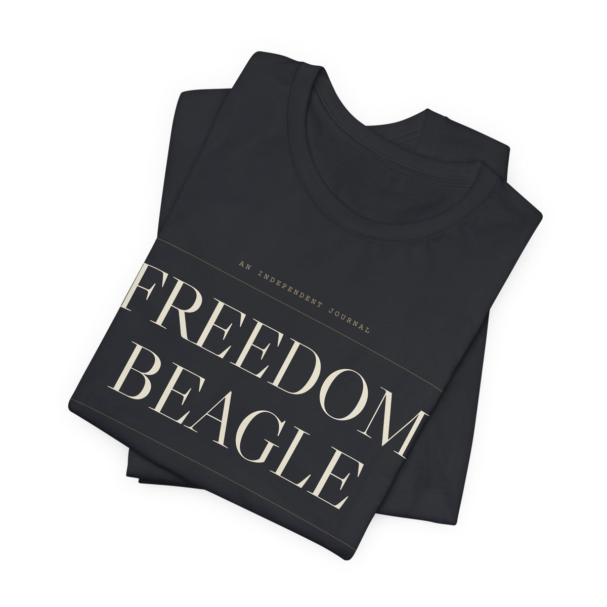 Freedom Beagle Masthead, Est. MMXXVI — Heritage Tee (Black)