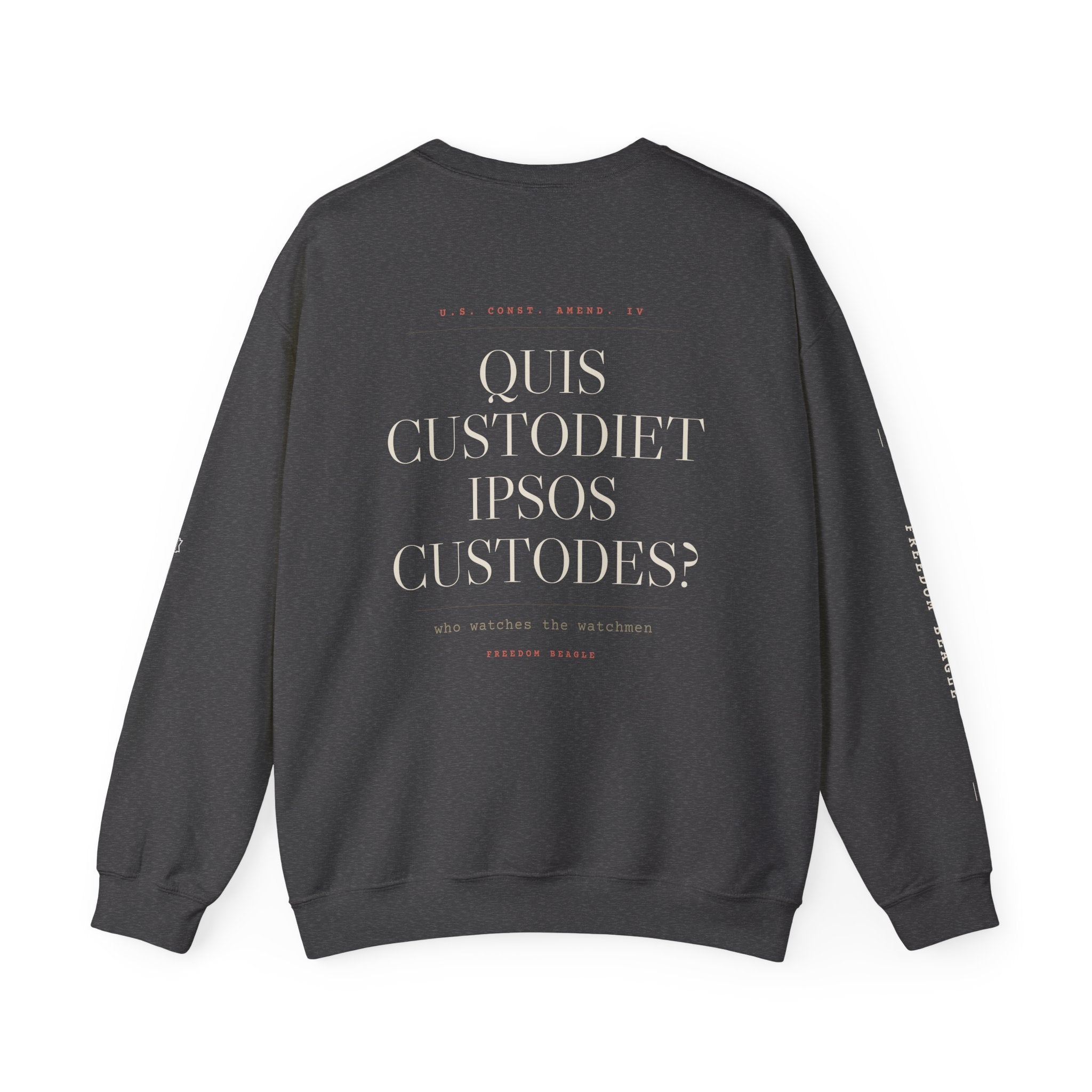 Quis Custodiet Full Kit Crewneck — Who Watches the Watchmen (Black)