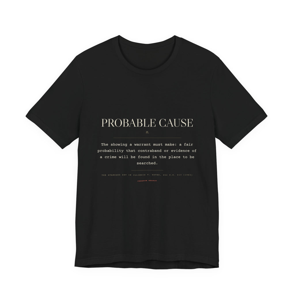 Probable Cause, n. — Terms of Art Tee (Black)