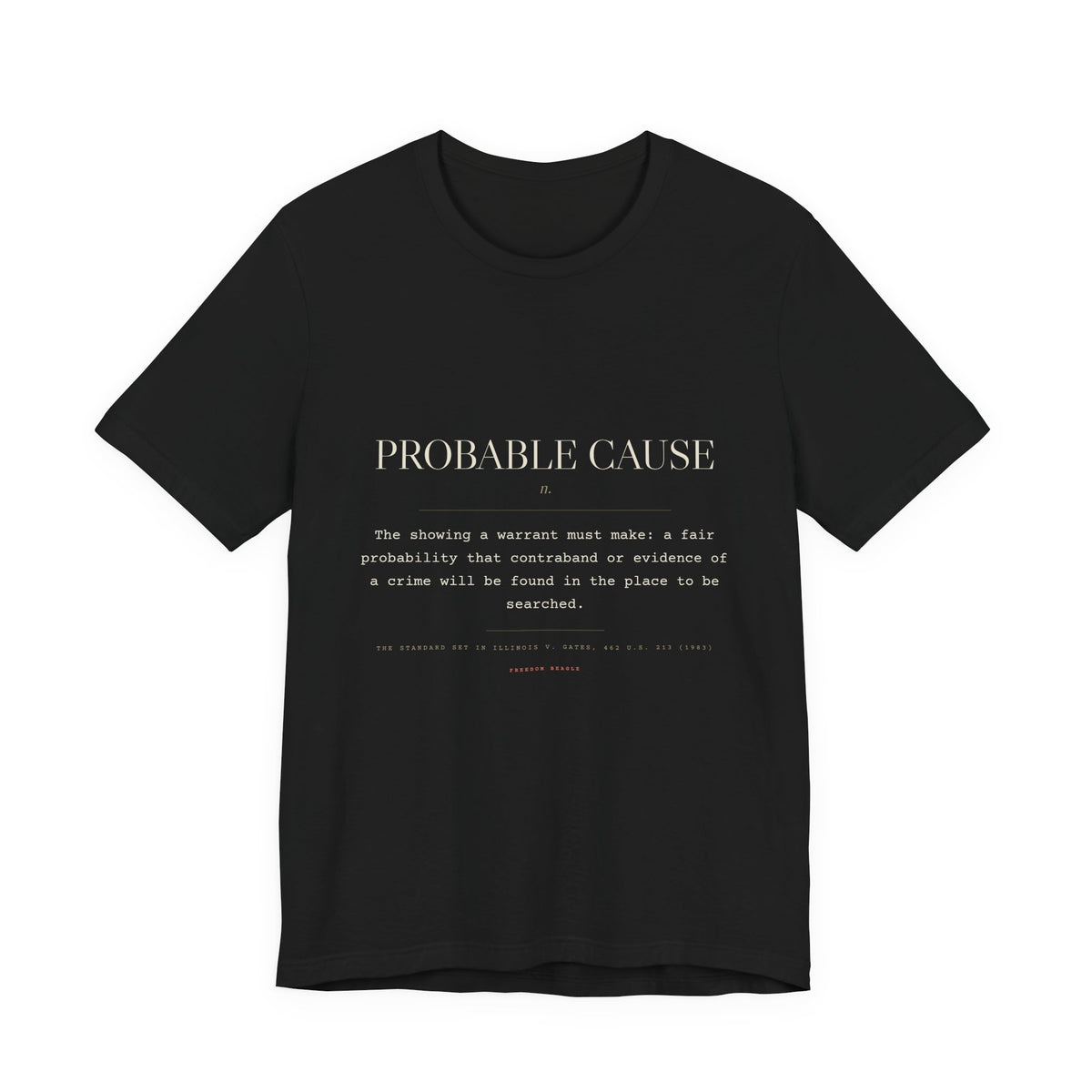 Probable Cause, n. — Terms of Art Tee (Black)